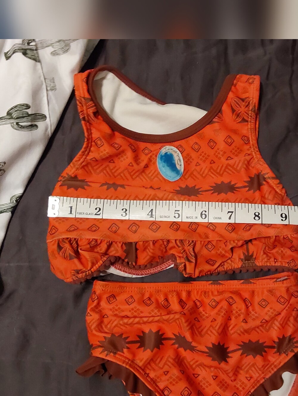 Disney Moana Three Piece Girls Swim Suit And Skirt - Picture 6 of 9